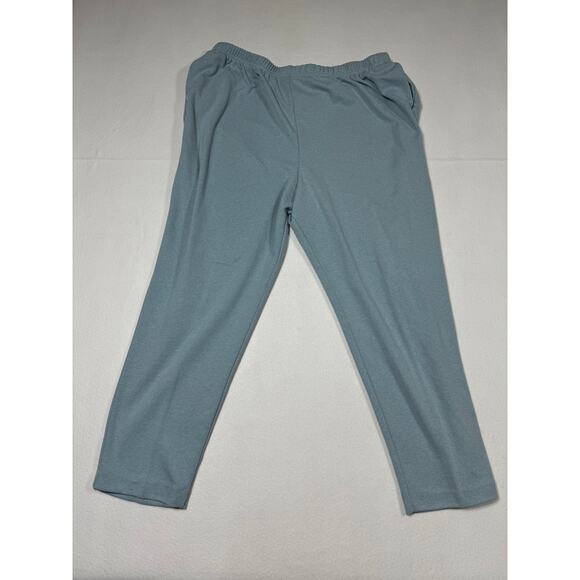Lady Graff Vintage Elastic Waist Pull-On Pants Blue 24W Made‎ In USA 90s Y2K - Picture 3 of 8